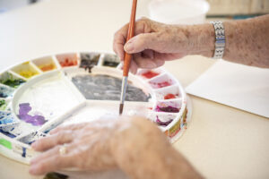Nancy's hands painting